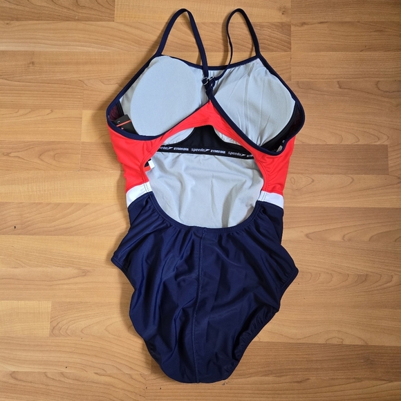 Speedo Quantum Splice One Piece Swimsuit Women 14 Athletic Swimming Surf UPF 50+ - Picture 7 of 15